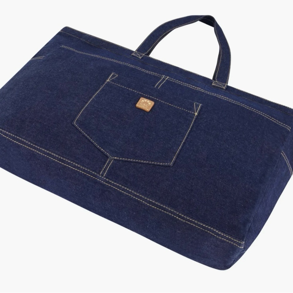 Multipocket Denim Tote Bag (C&C California) - Picture 4 of 6